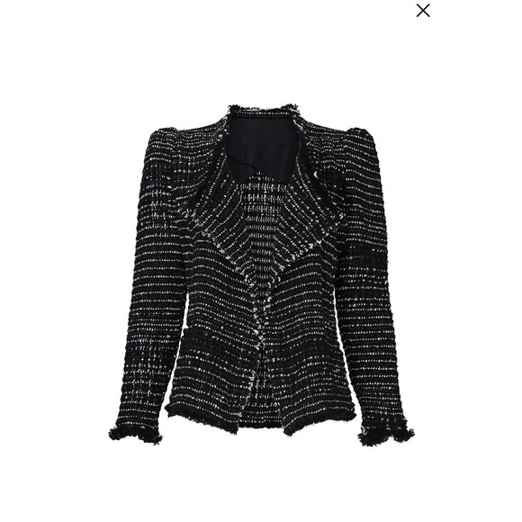 IRO Diana Tweed Jacket Subtle Frye Under Left Armpit. See Photo Size 36 US8 - Picture 2 of 9